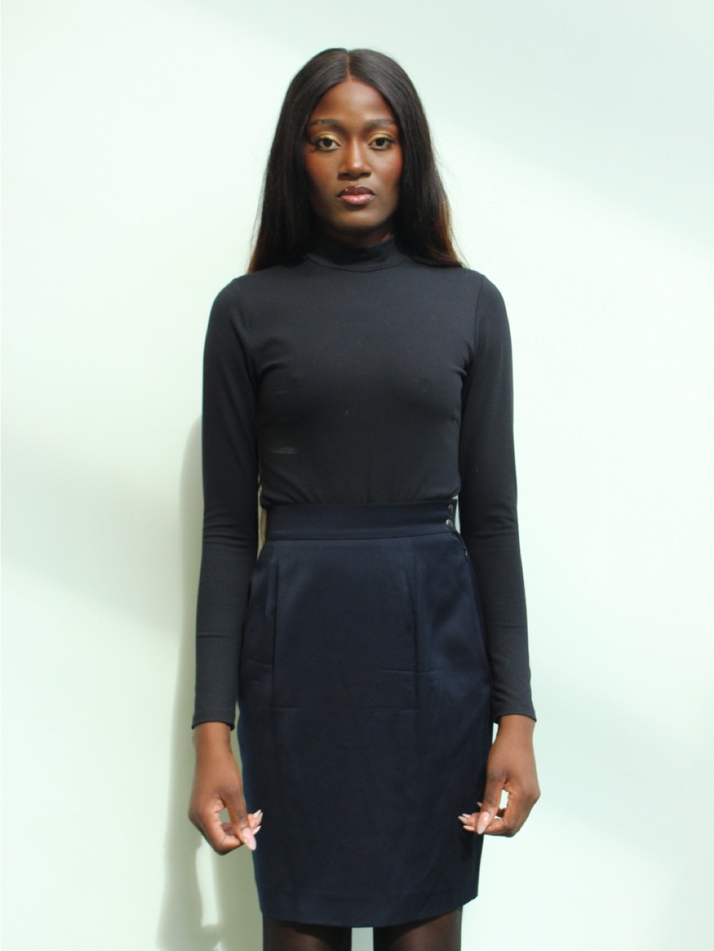Mugler
 Navy Pencil Skirt - Women's